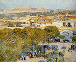 Frederick Childe Hassam Place Centrale and fort Cabanas, Havana, 1895 oil painting reproduction