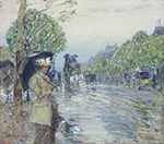 Frederick Childe Hassam Rainy Day. On the Avenue, 1893 oil painting reproduction