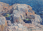 Frederick Childe Hassam Rocks at Appledore, Isles of Shoals, 1916 oil painting reproduction