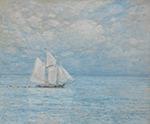 Frederick Childe Hassam Sailing on Calm Seas, 1800 oil painting reproduction