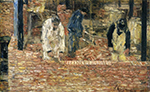 Frederick Childe Hassam The Bricklayers, 1905 oil painting reproduction