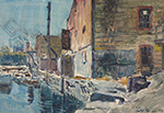 Frederick Childe Hassam The Dock at Noon, 1916 oil painting reproduction