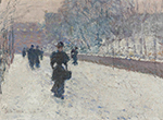 Frederick Childe Hassam The Promenade, Winter in New York, 1895 oil painting reproduction