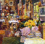 Frederick Childe Hassam The Room of Flowers, 1894 oil painting reproduction