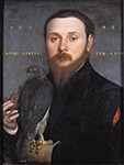 Hans Holbein the Younger Portrait of a falconer. 1542 oil painting reproduction
