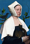 Hans Holbein the Younger Portrait of a Lady with a Squirrel and a Starling, probably Anne Lovell. 1526-28 oil painting reproduction
