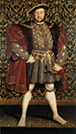 Hans Holbein the Younger Portrait of Henry VIII of England by Hans Eworth, after Hans Bolbein the Younger, oil painting reproduction