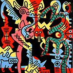 Keith Haring Mom oil painting reproduction