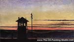 Edward Hopper Railroad Sunset oil painting reproduction