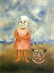 Frida Kahlo Girl with a Death Mask oil painting reproduction