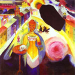 Wassily Kandinsky Lady in Moscow oil painting reproduction
