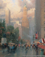 Thomas Kinkade New York Central Park South at Sixth Avenue oil painting reproduction