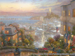 Thomas Kinkade San Francisco Lombard Street oil painting reproduction