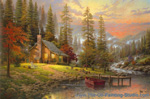 Thomas Kinkade A Peaceful Retreat oil painting reproduction