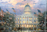 Thomas Kinkade Flag over the Capitol oil painting reproduction