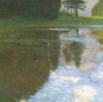 Gustave Klimt A Morning by the Pond oil painting reproduction