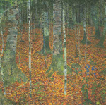 Gustave Klimt Birch Forest oil painting reproduction