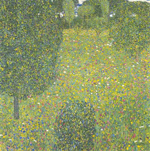 Gustave Klimt Garden Landscape (Blooming Meadow) oil painting reproduction