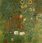 Gustave Klimt Farm Garden with Sunflowers oil painting reproduction