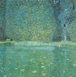 Gustave Klimt Pond at Schloss Kammer on the Attersee oil painting reproduction