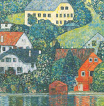 Gustave Klimt Houses at Unterach on the Attersee oil painting reproduction