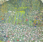 Gustave Klimt Garden Landscape with Hilltop oil painting reproduction
