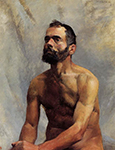 Henri Toulouse-Lautrec Academic Study, Nude - 1883 oil painting reproduction