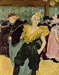 Henri Toulouse-Lautrec At the Moulin Rouge, The Clowness Cha-U-Kao - 1895  oil painting reproduction