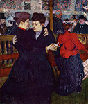 Henri Toulouse-Lautrec At the Moulin Rouge. the Two Waltzers - 1892  oil painting reproduction