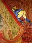 Henri Toulouse-Lautrec Dans l'excalier de la rue des Moulins - 1893  oil painting reproduction