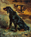 Henri Toulouse-Lautrec Dun, a Gordon Setter Belonging to Comte Alphonse de Toulouse-Lautrec - 1881 oil painting reproduction