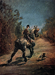 Henri Toulouse-Lautrec Horse and Rider with a Little Dog - 1879  oil painting reproduction