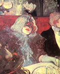 Henri Toulouse-Lautrec In a Private Room at the Rat Mort - 1895 oil painting reproduction