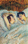 Henri Toulouse-Lautrec In Bed - 1892  oil painting reproduction