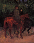 Henri Toulouse-Lautrec Man and Woman Riding through the Woods - 1901 oil painting reproduction