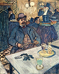Henri Toulouse-Lautrec Monsieur Boleau in a Cafe - 1893 oil painting reproduction