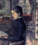 Henri Toulouse-Lautrec Porrait de la Comtesse A. de Toulouse-Lautrec dans le salon de Malrome - 1887 oil painting reproduction