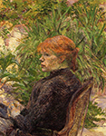 Henri Toulouse-Lautrec Red Haired Woman Seated in the Garden of M. Forest - 1889 oil painting reproduction