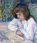 Henri Toulouse-Lautrec The Reader - 1889  oil painting reproduction