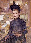Henri Toulouse-Lautrec Woman in a Black Hat, Berthe la Sourde - 1890 oil painting reproduction