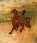 Henri Toulouse-Lautrec Woman Rider and Dog - 1899 oil painting reproduction