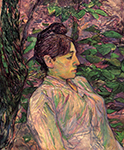 Henri Toulouse-Lautrec Woman Seated in a Garden  oil painting reproduction