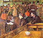 Henri Toulouse-Lautrec At the Moulin de la Galette Dance Hall - 1889  oil painting reproduction