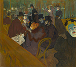 Henri Toulouse-Lautrec At the Moulin Rouge - 1892 - Art Institute of Chicago - Painting - oil painting reproduction