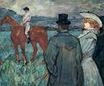 Henri Toulouse-Lautrec At the Races - 1899 - Musee Toulouse-Lautrec - Albi - Painting - oil painting reproduction