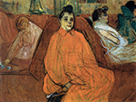 Henri Toulouse-Lautrec At the Salon, the Divan - 1893 oil painting reproduction