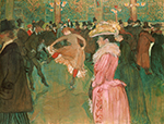 Henri Toulouse-Lautrec Dance at the Moulin Rouge - 1889  oil painting reproduction
