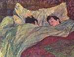 Henri Toulouse-Lautrec In Bed - 1892  oil painting reproduction