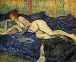 Henri Toulouse-Lautrec Nu Couche Naked Lying - 1897 oil painting reproduction