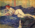 Henri Toulouse-Lautrec Reclining Nude - 1897 oil painting reproduction